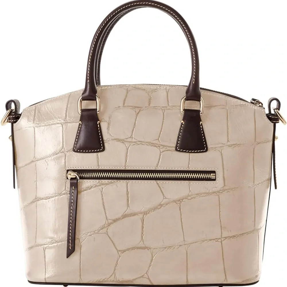 NWT Dooney & Bourke Beige Croc Satchel - Picture 8 of 9